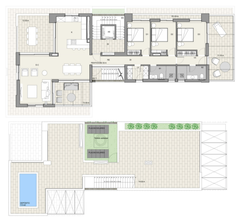 Living area: 349 m² Bedrooms: 3  - BELLVER OAKS Penthouse #12280 - 14