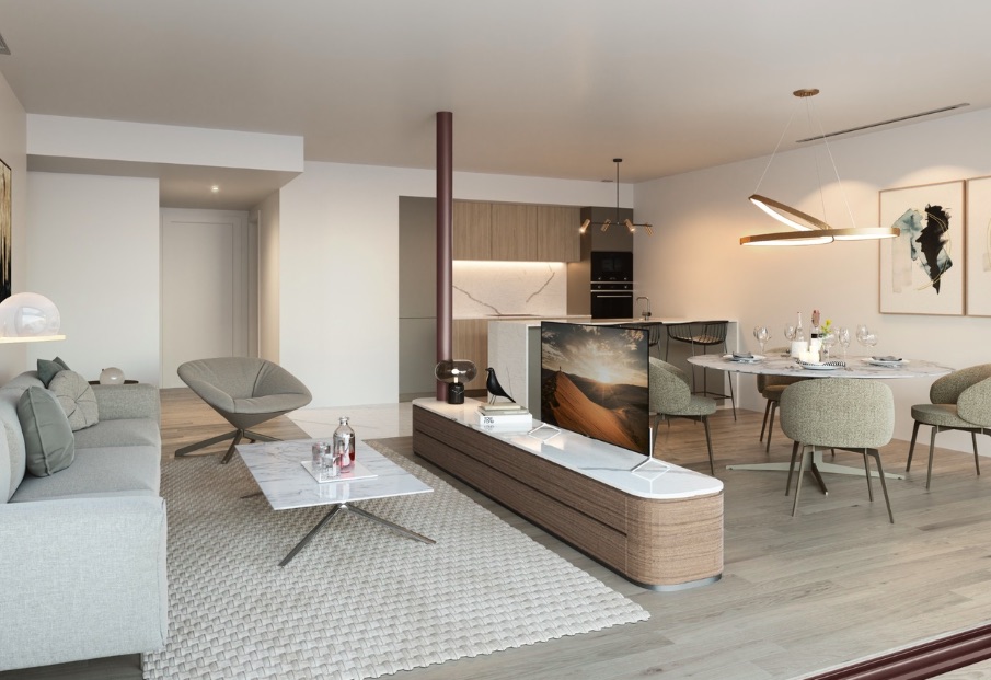 Living area: 103 m² Bedrooms: 3  - Newly built apartment in Palma,  Santa Catalina #2121031 - 2