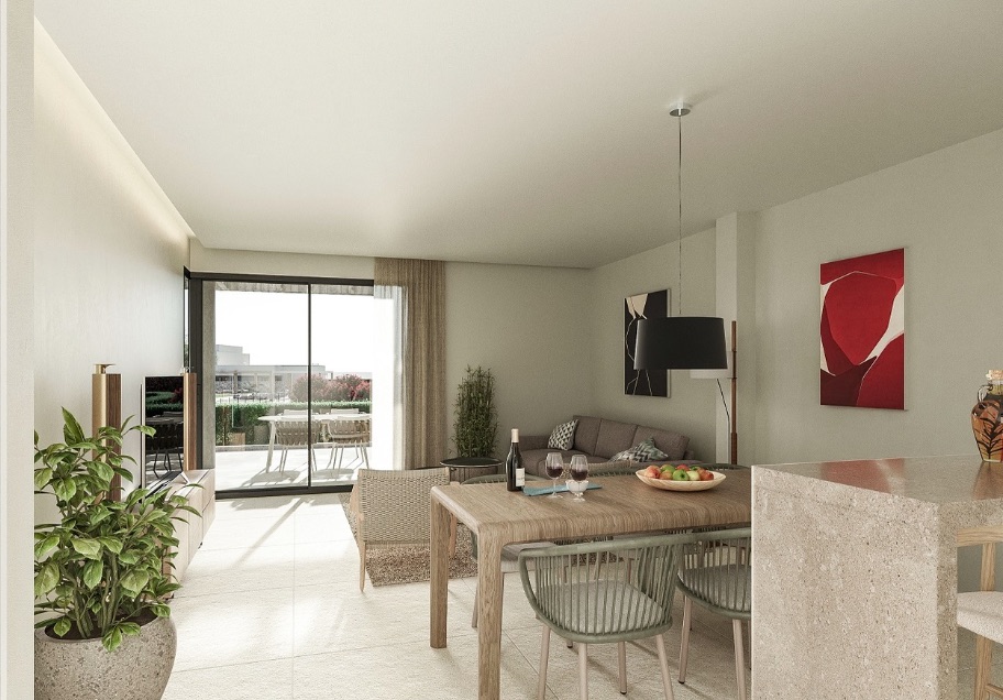 Living area: 115 m² Bedrooms: 3  - Luxury ground floor apartment with garden & roof top i Sa Rapita #2501124 - 3