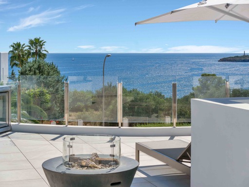 Living area: 593 m² Bedrooms: 6  - Fantastic Ibizan styled villa with sea view, pool and holiday licence in Sol de Mallorca #1021142 - 25
