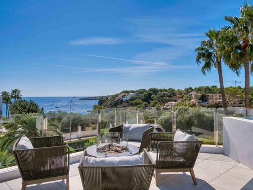 Living area: 593 m² Bedrooms: 6  - Fantastic Ibizan styled villa with sea view, pool and holiday licence in Sol de Mallorca #1021142 - 26