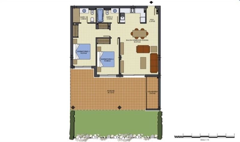 Boyta: 115 m² Sovrum: 2  - Lägenhet i Cala Figuera #53183 - 10