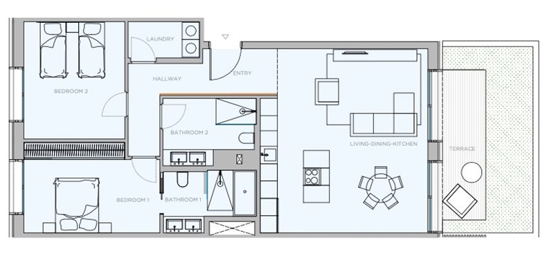 Boyta: 150 m² Sovrum: 2  - Lägenhet i Palma #02217 - 14