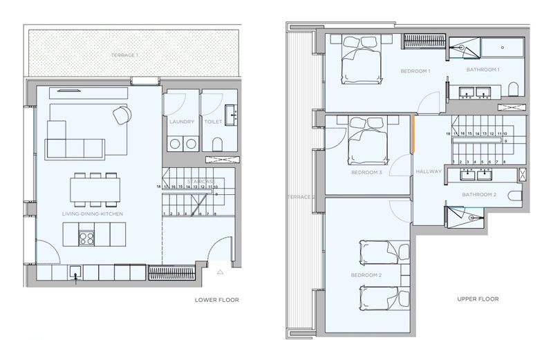 Boyta: 200 m² Sovrum: 3  - Duplex i Palma #02218 - 17