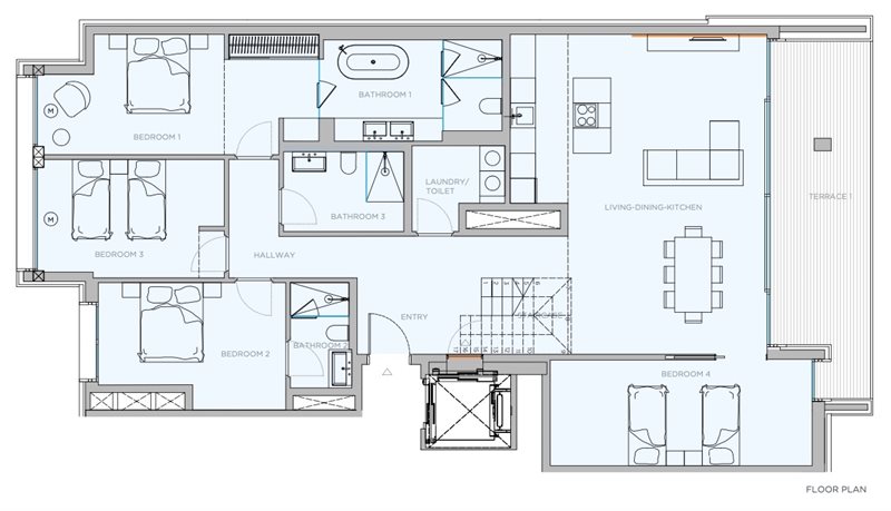 Boyta: 410 m² Sovrum: 4  - Takvåning i Palma #02225 - 21