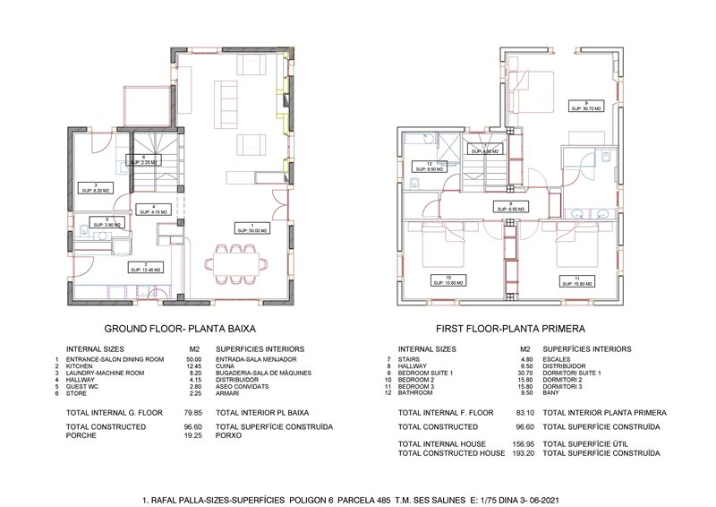 Boyta: 160 m² Sovrum: 3  - Newly built Finca in Santanyi #53268 - 13
