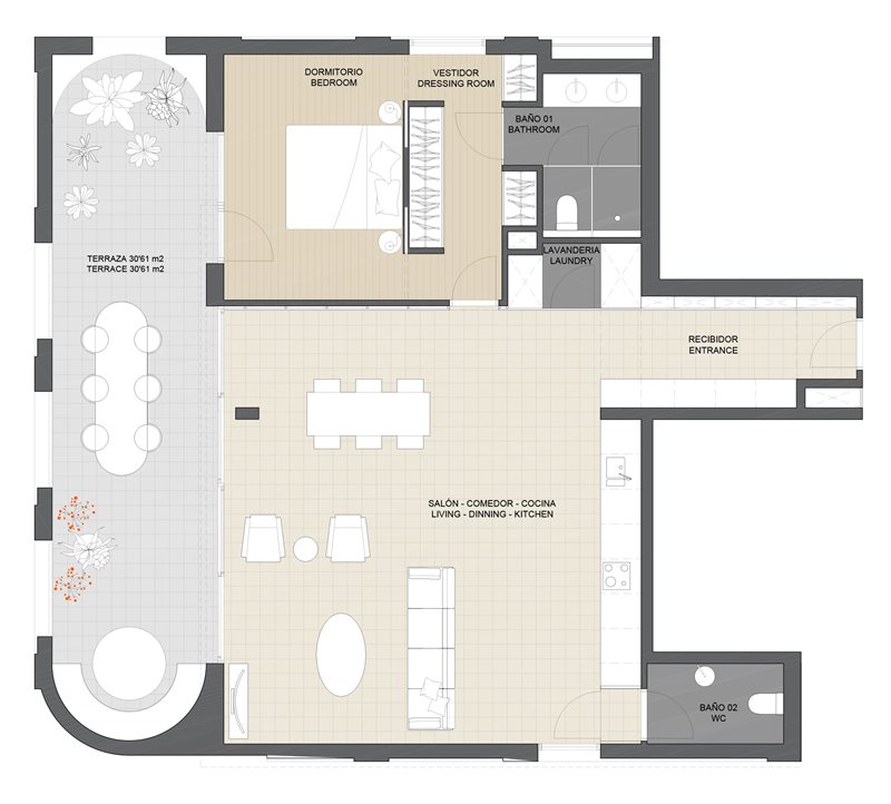 Boyta: 139 m² Sovrum: 2  - BELLVER PLACE Ground floor apartment A #12270 - 7