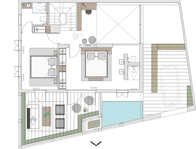 Boyta: 210 m² Sovrum: 3  - Elegant nybyggd designervilla med pool i Palma #2121126 - 12