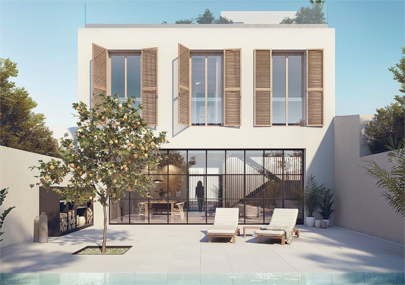 Boyta: 150 m² Sovrum: 4  - Fantastiskt nybyggt townhouse med pool i Palma, Son Espanyolet #2121128 - 1
