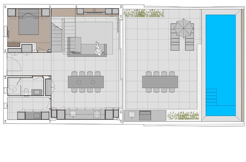 Boyta: 150 m² Sovrum: 4  - Fantastiskt nybyggt townhouse med pool i Palma, Son Espanyolet #2121128 - 6