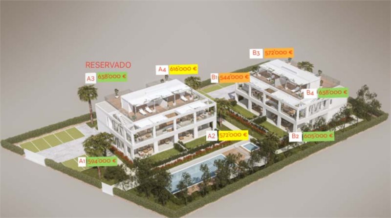 Boyta: 83 m² Sovrum: 3  - Fantastisk nybyggd marklägenhet med privat trädgård i Cala d´Or #2531132 - 2