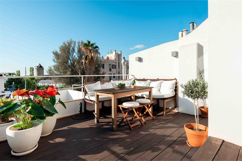Boyta: 100 m² Sovrum: 2  - Charmigt townhouse med takterrass i Santa  Catalina, Palma #1121150 - 1