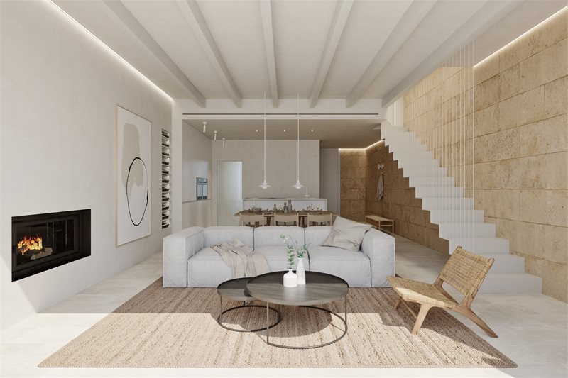 Living area: 129 m² Bedrooms: 3  - Fantastic newly built townhouse with private pool in Ariany #2321159 - 2