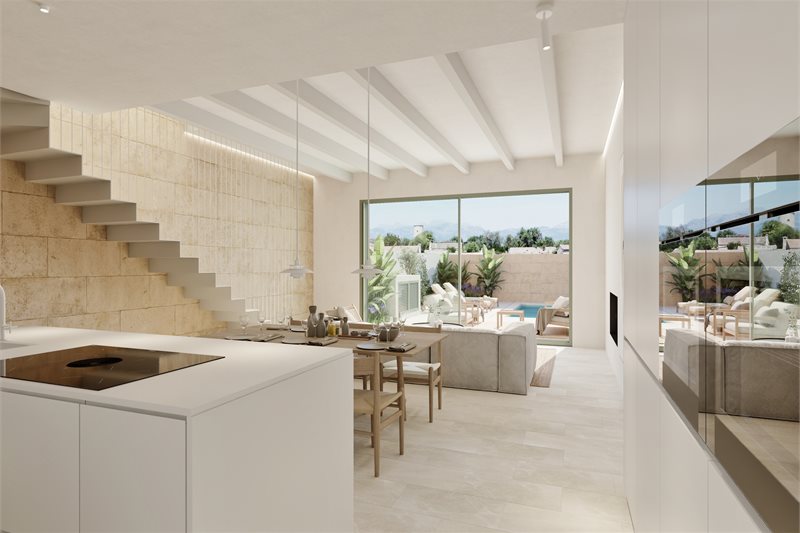 Living area: 129 m² Bedrooms: 3  - Fantastic newly built townhouse with private pool in Ariany #2321159 - 3