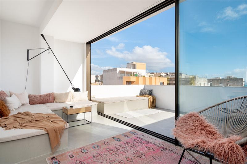 Boyta: 64 m² Sovrum: 1  - Stilren designstudio/lägenhet med två terrasser i El Terreno, Palma #2121163 - 1