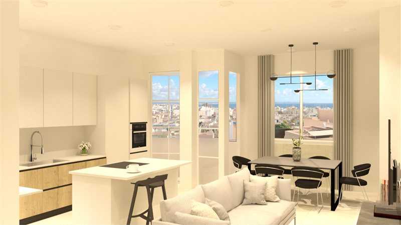 Boyta: 100 m² Sovrum: 3  - Ljus, modern och helt nyrenoverad  lägenhet med fantastisk utsikt , Son Espanyolet, Palma #1121188 - 1